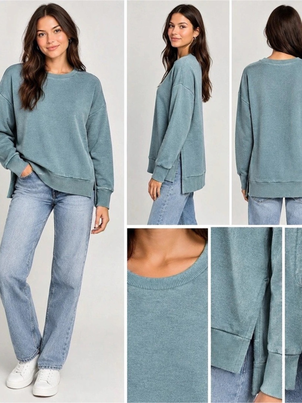 Velocity Crew Scuba Cozy Sweatshirt “Brite Turquoise” - Size Small NWT